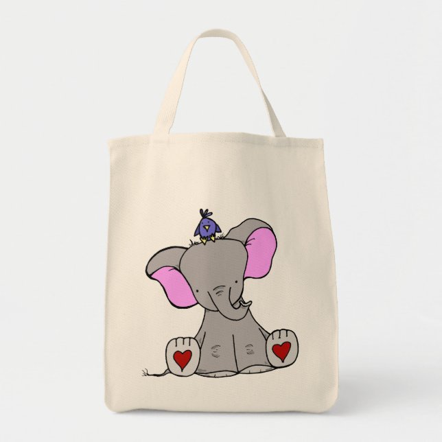 Bolso De Tela Corazón del elefante (Frente)