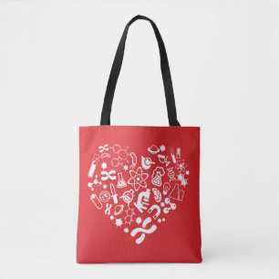 Bolso De Tela Corazón del espacio y de la ciencia