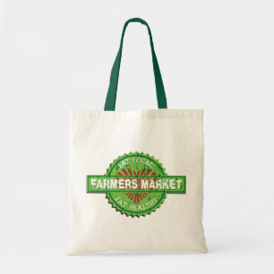 Bolso De Tela Corazón del mercado de los granjeros