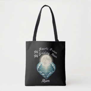 Bolso De Tela Corazón del Océano Guiando Luna Mamá