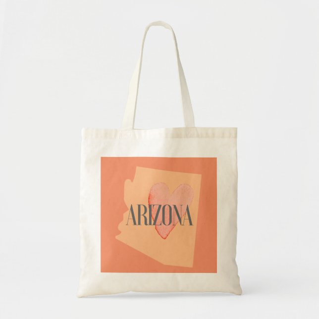 Bolso De Tela Corazón en AZ (Frente)