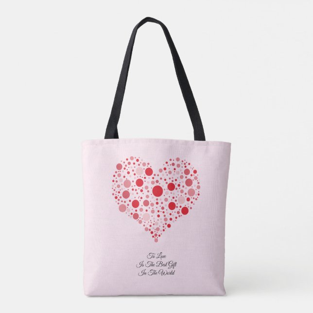 Bolso De Tela Corazón en puntos (Reverso)