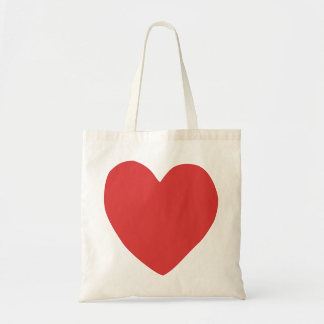 Bolso De Tela corazón imperfecto (rojo) (Frente)