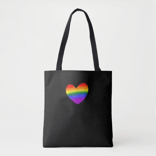 Bolso De Tela CORAZÓN LGBT tote (Anverso)