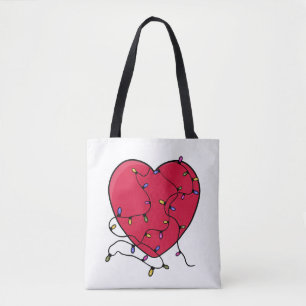 Bolso De Tela Corazón Ligero