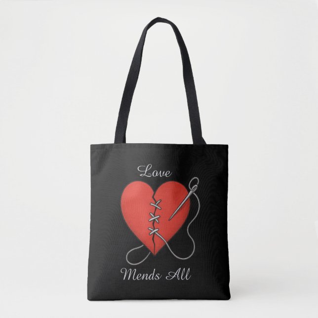 Bolso De Tela Corazón mentido (Anverso)