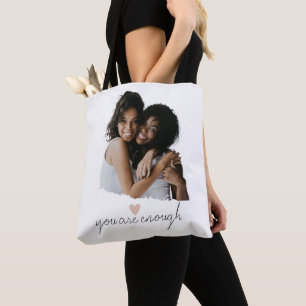 Bolso De Tela Corazón minimalista de Rubor - Eres suficiente -