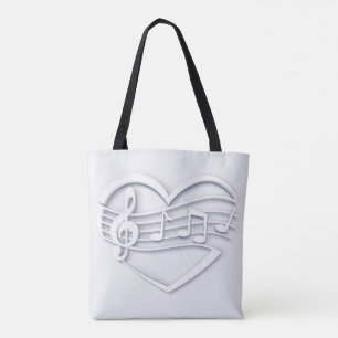 Bolso De Tela "Corazón musical"