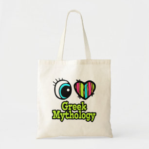 Bolso De Tela Corazón ocular brillante me encanta la mitología g