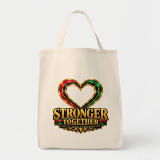 Bolso De Tela Corazón Panafricano Más Fuerte Juntos