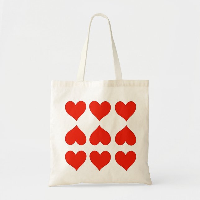 Bolso De Tela Corazón rojo (Frente)