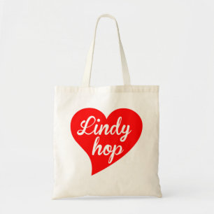 Bolso De Tela Corazón rojo grande del salto de Lindy