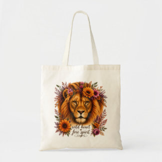 Bolso De Tela Corazón Salvaje Espíritu Libre Arte Floral Boho Le