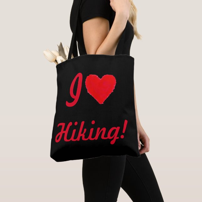 Bolso De Tela Corazón Senderismo  (Detalle)