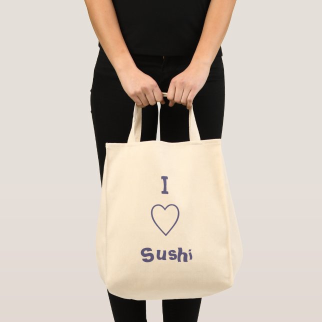 Bolso De Tela Corazón Sushi (Anverso (producto))