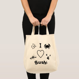 Bolso De Tela Corazón Sushi