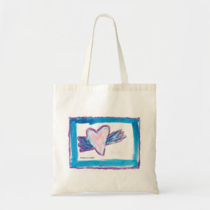 Bolso De Tela Corazón volador - Niños de arte para CHOC