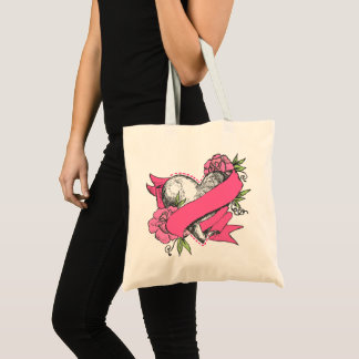 Bolso De Tela Corazón y rosas