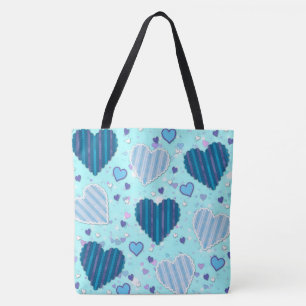 Bolso De Tela Corazones