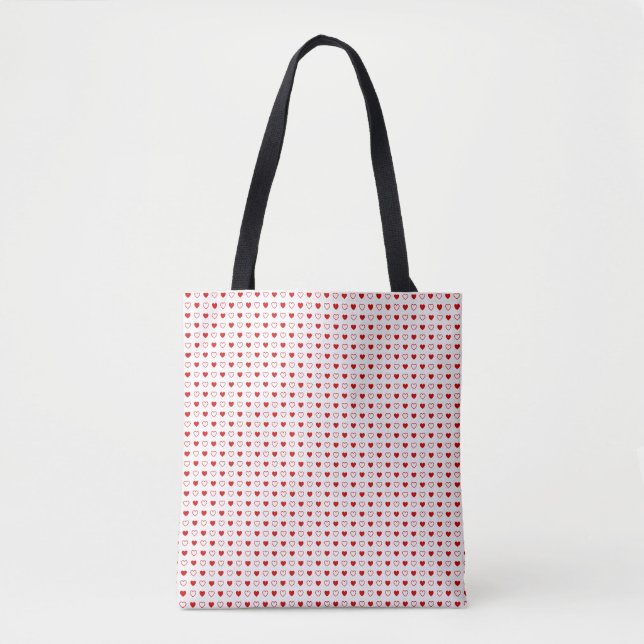 Bolso De Tela Corazones (Anverso)