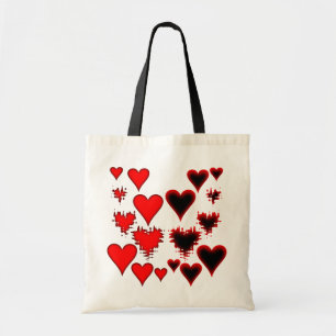 Bolso De Tela Corazones