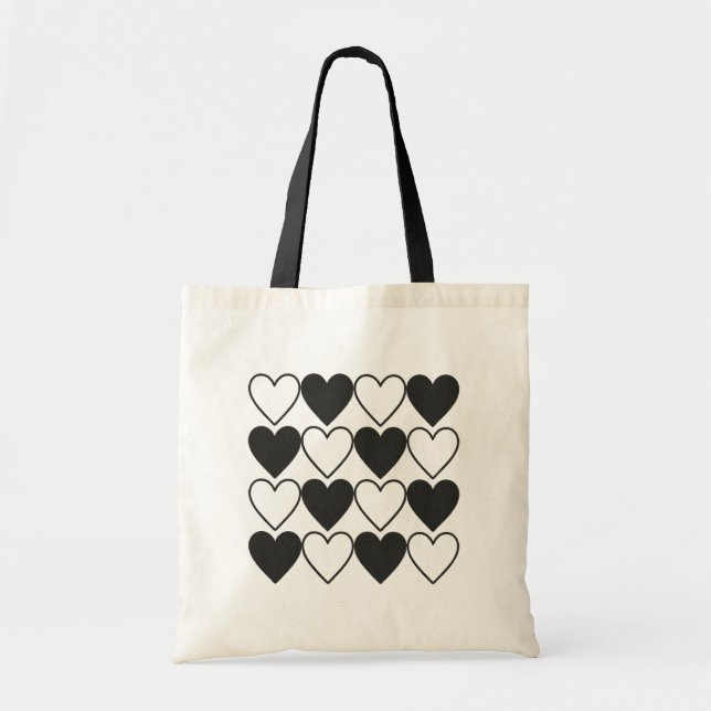 Bolso De Tela Corazones (Frente)