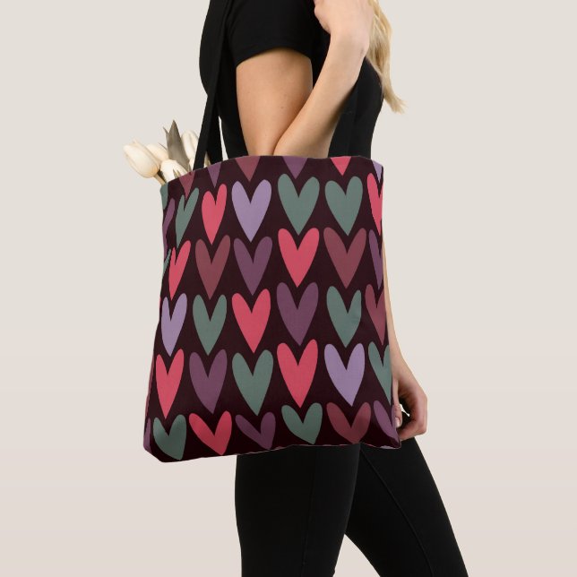 Bolso De Tela Corazones 6 (Detalle)