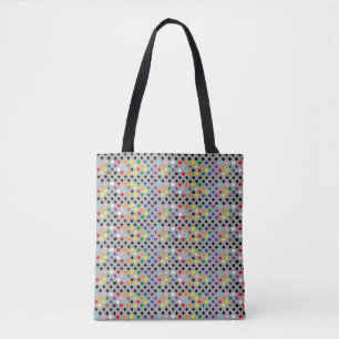 Bolso De Tela Corazones Arcoíris