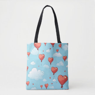 Bolso De Tela Corazones Ascienden