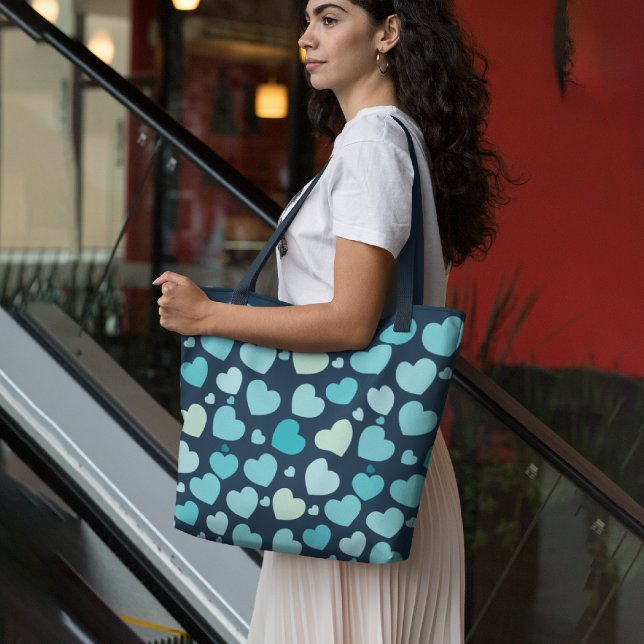 Bolso De Tela corazones azules (Subido por el creador)