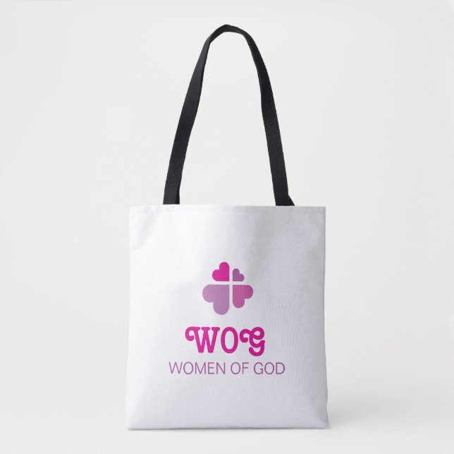 Bolso De Tela Corazones Cruz (Anverso)