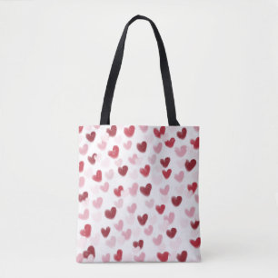 Bolso De Tela Corazones de amor