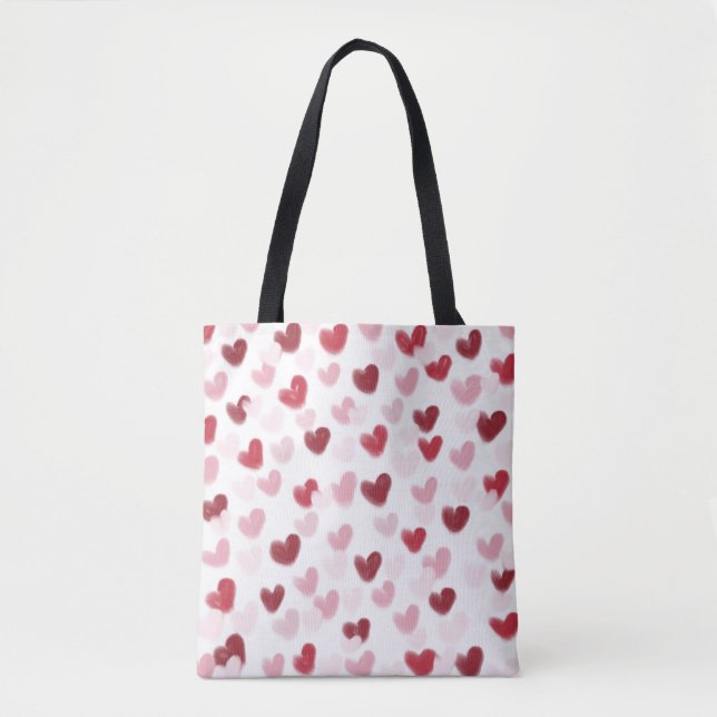 Bolso De Tela Corazones de amor (Anverso)
