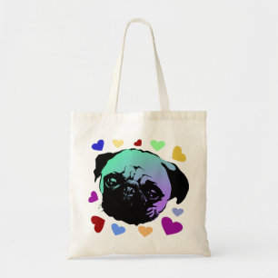 Bolso De Tela Corazones de amor de perro con pipa