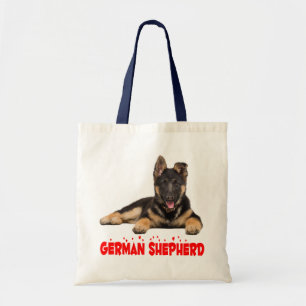 Bolso De Tela Corazones de amor rojos de perro pastor alemán