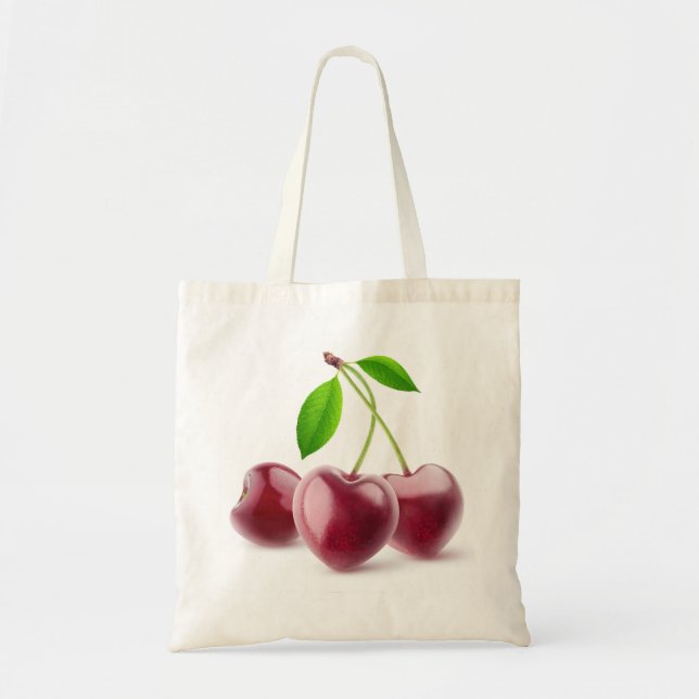 Bolso De Tela Corazones de cereza (Frente)