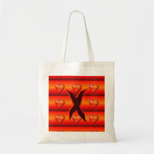 Bolso De Tela Corazones de grabación con cinta adhesiva