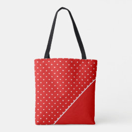 Bolso De Tela Corazones de lunares