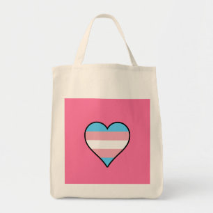 Bolso De Tela Corazones de orgullo transgénero