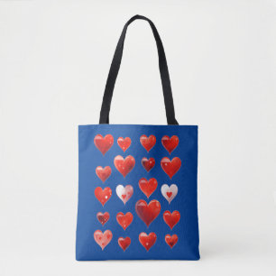 Bolso De Tela Corazones de San Valentín