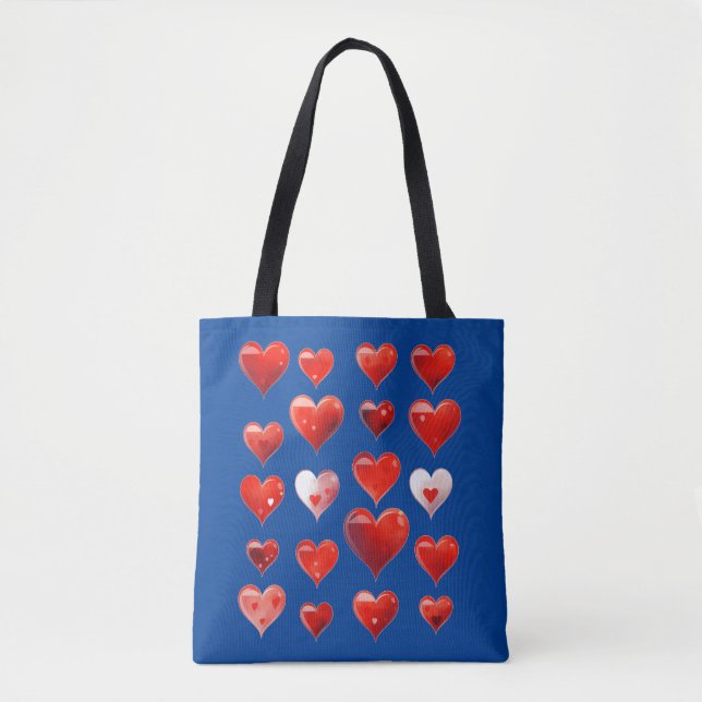 Bolso De Tela Corazones de San Valentín (Anverso)
