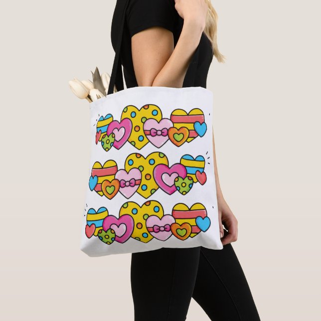 Bolso De Tela Corazones de San Valentín (Detalle)