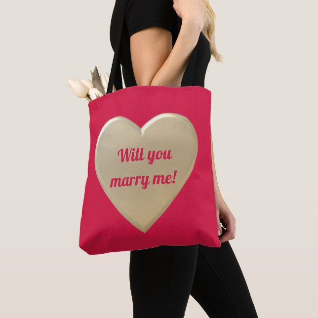Bolso De Tela corazones dorados (Detalle)