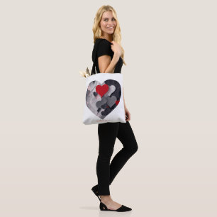 Bolso De Tela Corazones encantados