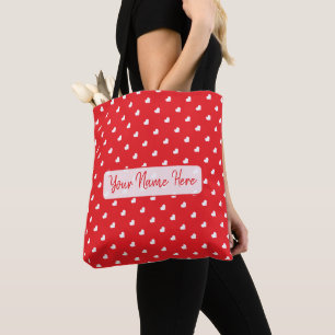 Bolso De Tela Corazones Feliz Día de San Valentín Patrón de Amor