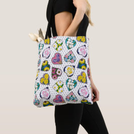 Bolso De Tela Corazones Florales
