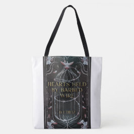 Bolso De Tela Corazones mantenidos por Tote de alambre de púas