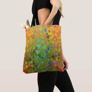 Bolso De Tela Corazones Naranjas Caídos