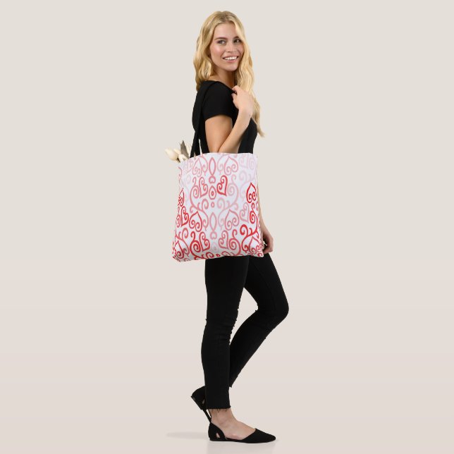 Bolso De Tela Corazones Rojo y Rosa (Puesto)