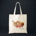 Bolso De Tela Corazones y Flores de óxido "ten un feliz día de S<br><div class="desc">He estado queriendo decir artísticamente "Ten un feliz Día de San Valentín" en los productos y pensé que este naranja de gradiente de color rosa y gris escrito a mano con mis corazones y flechas hace un interesante diseño en estos totes,  ¡para un San Valentín único y divertido!</div>